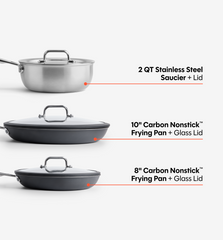 6-Piece Mixed Metal Cookware Set