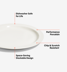 4-Piece Dinner Plate Set - White