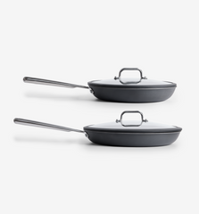 10" + 12" Deeper Carbon Nonstick™ Frying Pan + Glass Lid