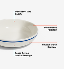 8-Piece Pasta Bowl Set - Blue