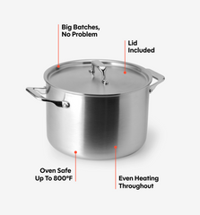 8 QT Stainless Steel Stockpot