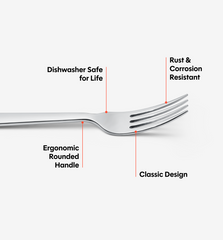 8-Piece Salad Fork Set - Polished