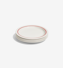 4-Piece Salad Plate Set - Red