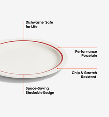 2-Piece Salad Plate Set - Red