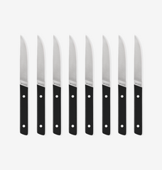 8-Piece Straight-Edge Steak Knives (ACUTO440) - Black
