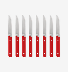 8-Piece Straight-Edge Steak Knives (ACUTO440) - Red