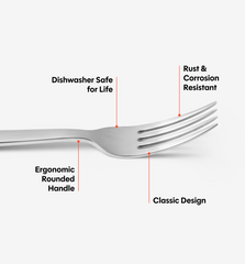 2-Piece Dinner Fork Set - Brushed
