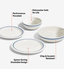 8-Piece Dinnerware Set (Serves 2) - Blue