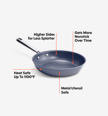 8" Deeper Carbon Nonstick™ Frying Pan + Glass Lid