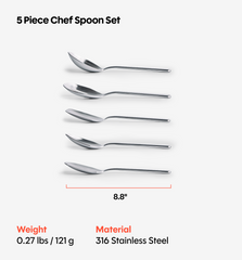 5-Piece Chef Spoon Set