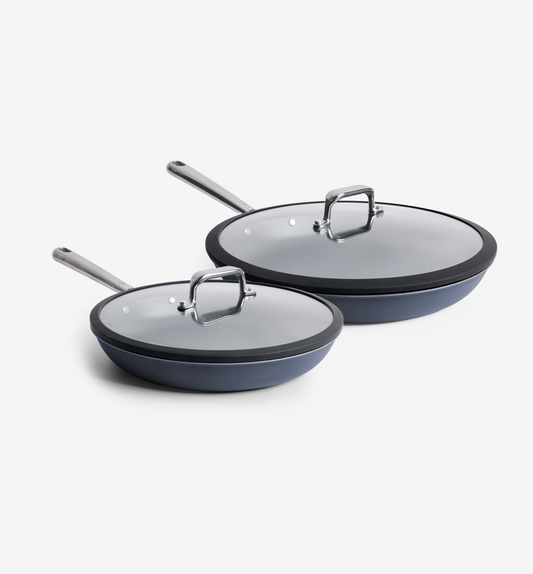 10" + 12" Carbon Nonstick™ Frying Pan + Glass Lids