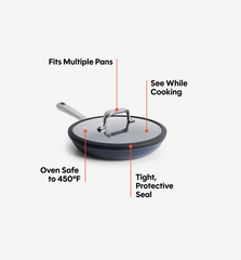 8" Carbon Nonstick™ Frying Pan + Glass Lid