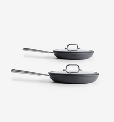 8" + 10" Deeper Carbon Nonstick™ Frying Pan + Glass Lid