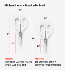 Kitchen Shears Set - White
