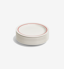 8-Piece Salad Plate Set - Red