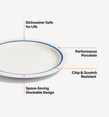 4-Piece Salad Plate Set - Blue