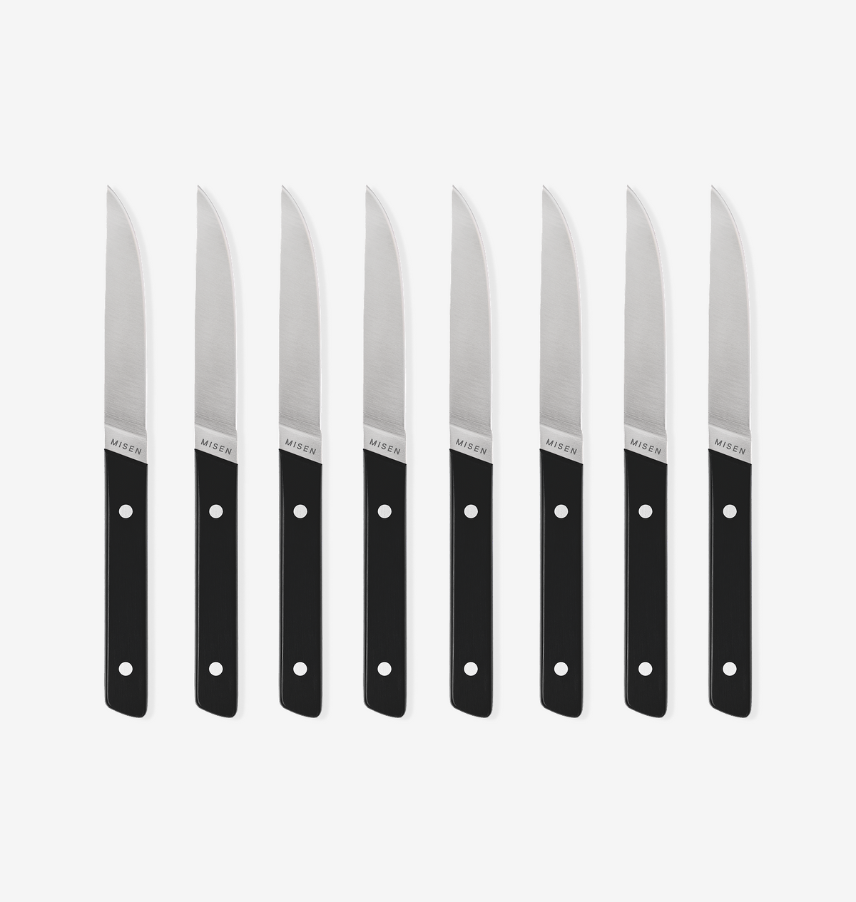 8-Piece Straight-Edge Steak Knives (ACUTO440) - Black