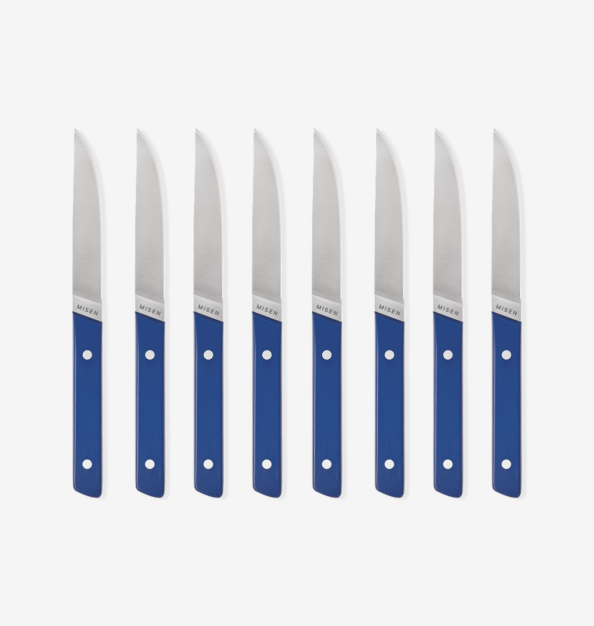 8-Piece Straight-Edge Steak Knives (ACUTO440) - Blue