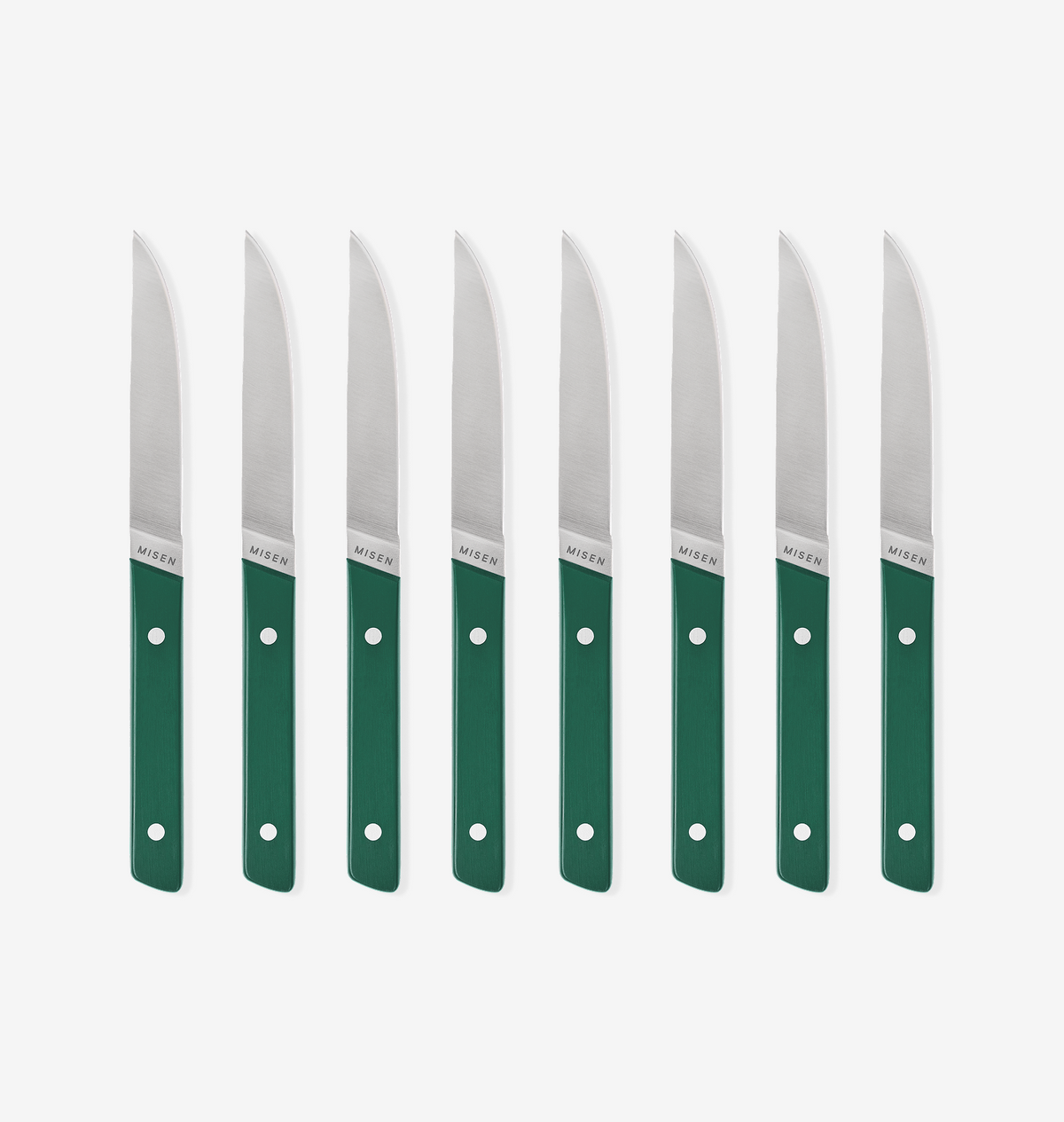 8-Piece Straight-Edge Steak Knives (ACUTO440) - Green