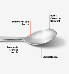 8-Piece Dinner Spoon Set - Brushed