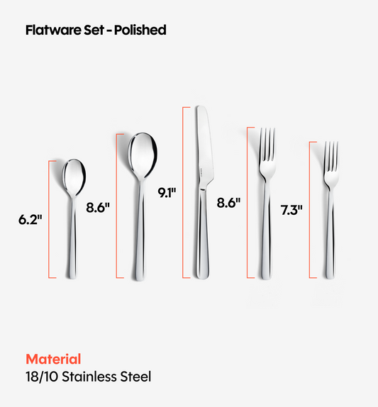 10-Piece Flatware Set (Serves 2) - Polished