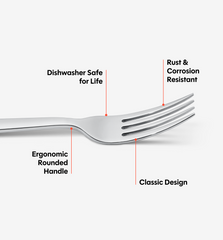 4-Piece Dinner Fork Set - Polished