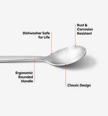 4-Piece Tea Spoon Set - Brushed